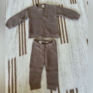 H&M Brown Sweater Set - 6-9M